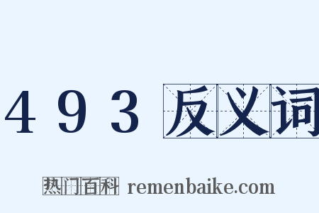 493反义词是什么意思的图片
